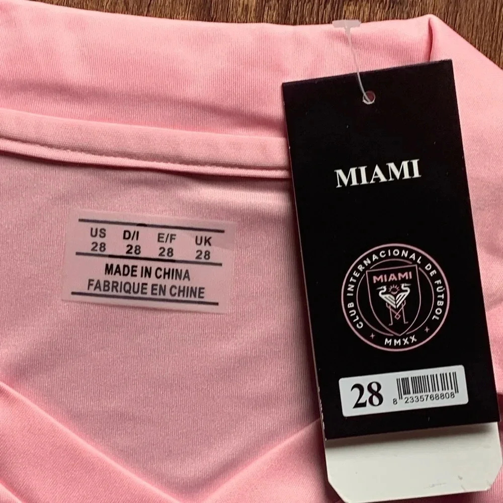 L Messi Inter Miami CF Pink Home Jersey & Shorts Set 2024/25 Youth Size XL New - Picture 5 of 8